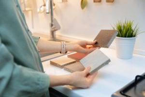 Woman Selecting Custom Cabinetry in Atlanta